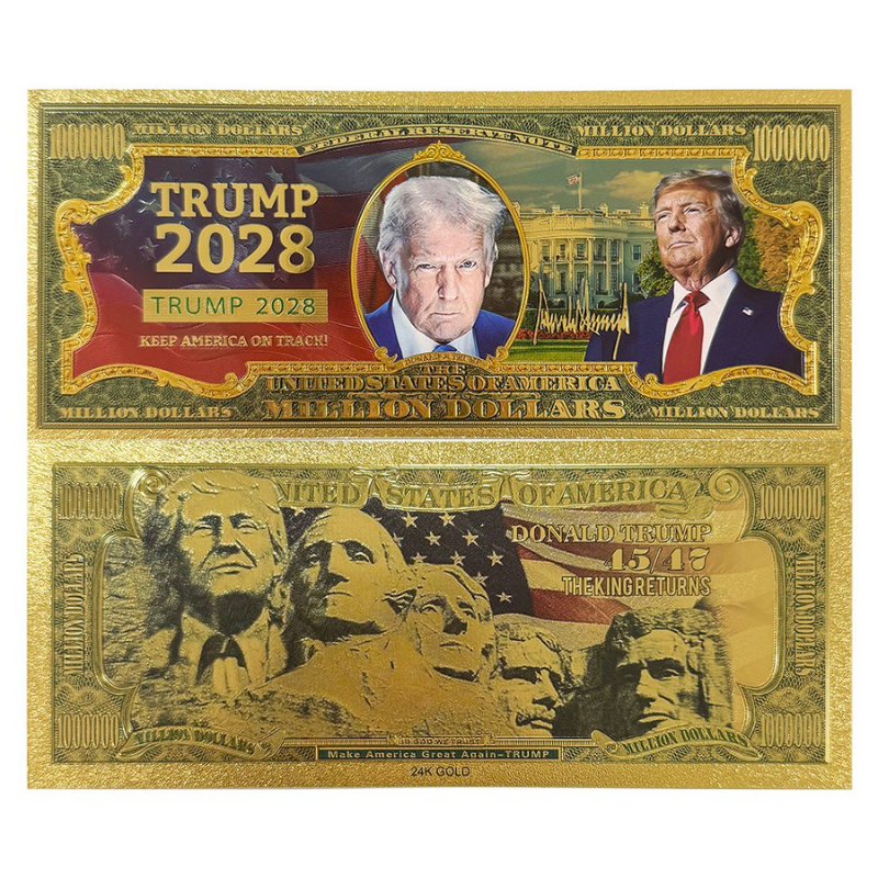 Trump 2028 Gold Buck Bill (5 Pack)