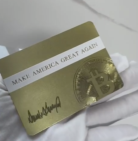 Commemorate Trump Crypto President Gold Card