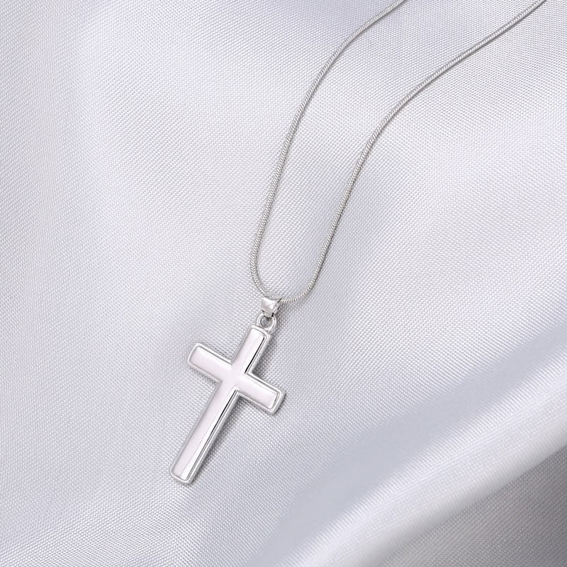 Sterling Silver 47 President “In God We Trust” Cross Necklace