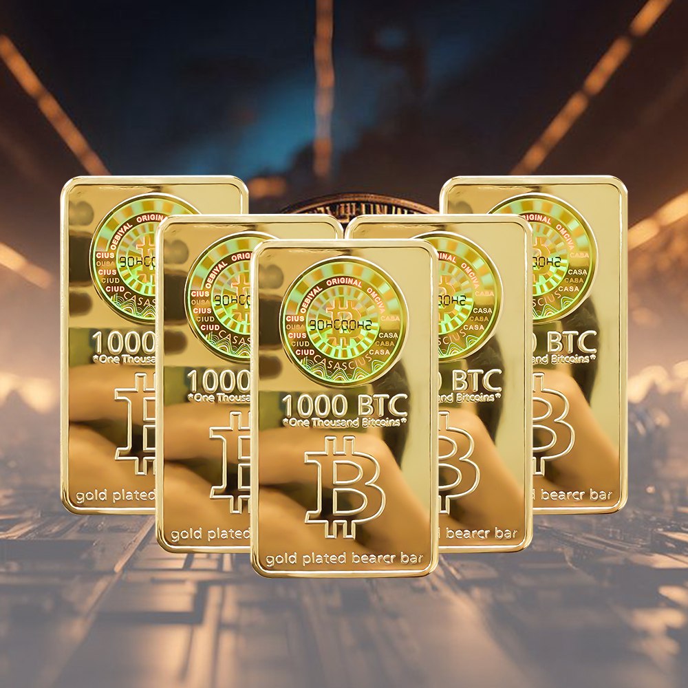 Trump 1000 Bitcoins Gold Bar